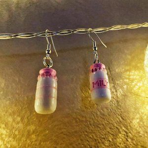 Homemade Milk Earrings